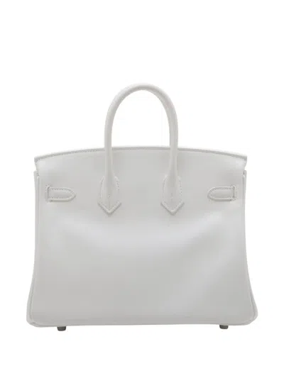Pre-owned Hermes 2023 Swift Birkin Retourne 25 Handbag In White
