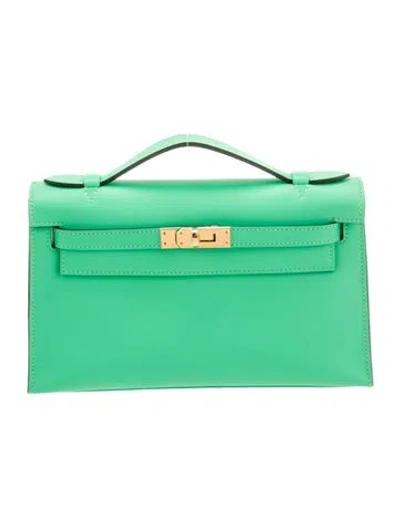 Pre-owned Hermes 2023 Swift Kelly Pochette W/ Tags In Red