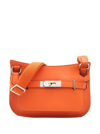 Pre-owned Hermes 2023 Swift Mini Jypsiere Crossbody Bag In Orange