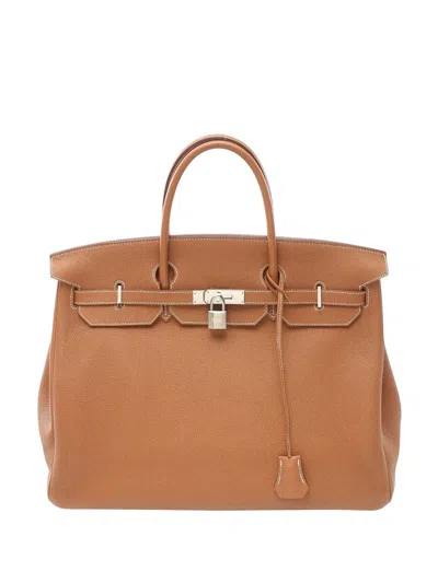Pre-owned Hermes 2023 Togo Birkin Retourne 40 Handbag In Brown