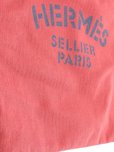 Pre-owned Hermes 2023 Toile Aline Grooming Bag Mm Tote Bag In Red