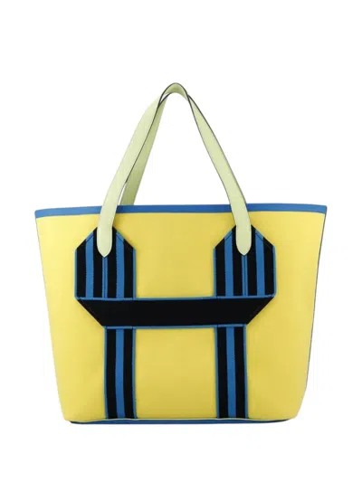 Pre-owned Hermes 2023 Toile And Clemence Pursangle Tote Bag In Blue