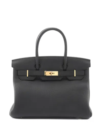Pre-owned Hermes 2023 Top Handle Birkin Handbag In Black
