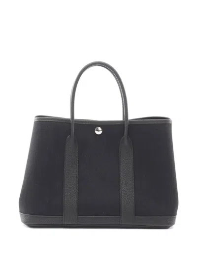 Pre-owned Hermes 2023 Tpm Garden Party Tote Bag In Black