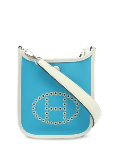 Pre-owned Hermes 2023 Tpm Neo Evelyne Shoulder Bag In Blue