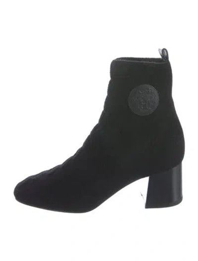 Pre-owned Hermes 2023 Volver 60 Sock Boots In Black