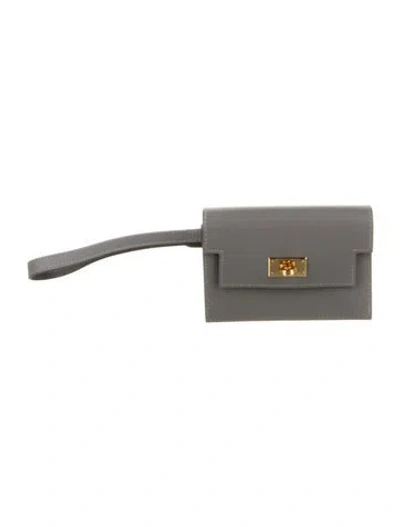 Pre-owned Hermes 2023 Wristlet In Gray