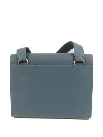 Pre-owned Hermes 2024 21 Sac A Depeches Shoulder Bag In Blue