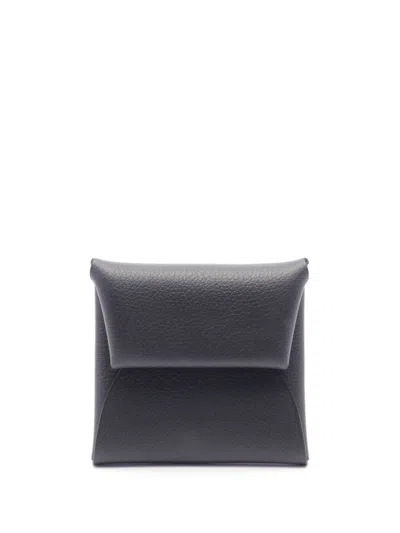 Pre-owned Hermes 2024 Bastia Coin Purse In Blue
