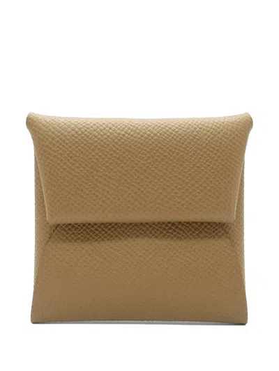 Pre-owned Hermes 2024 Bastia Coin Purse In Brown