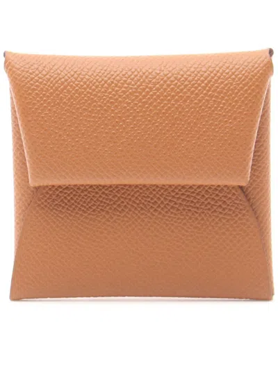 Pre-owned Hermes 2024 Bastia Coin Purse In Brown