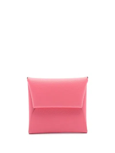 Pre-owned Hermes 2024 Bastia Coin Purse In Pink
