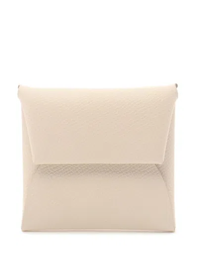 Pre-owned Hermes 2024 Bastia Kure Coin Purse In Neutrals