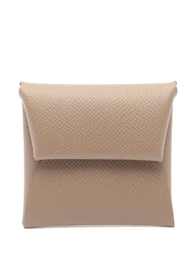Pre-owned Hermes 2024 Bastia Wallet In Brown