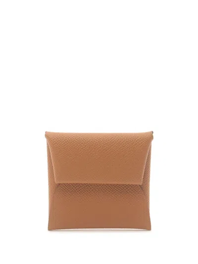 Pre-owned Hermes 2024 Bastia Wallet In Brown
