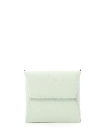 Pre-owned Hermes 2024 Bastia Wallet In Green