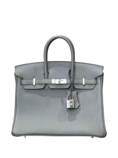 Pre-owned Hermes 2024 Birkin 25 Handbag In Gray