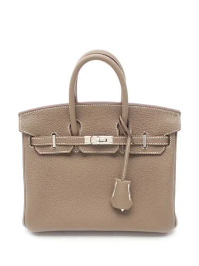 Pre-owned Hermes 2024 Birkin 25 Handbag In Neutrals