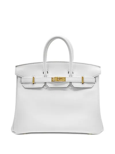 Pre-owned Hermes 2024 Birkin 25 Handbag In White