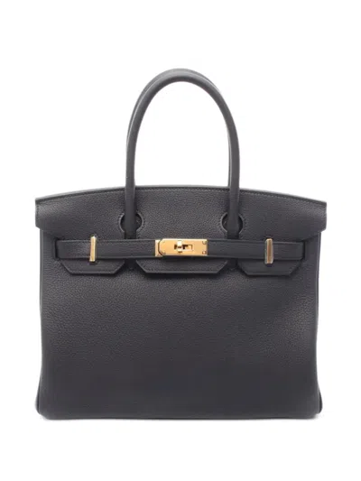Pre-owned Hermes 2024 Birkin 30 Tote Bag In Black