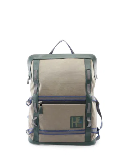 Pre-owned Hermes 2024 Bivaque Clemence Backpack In Neutrals