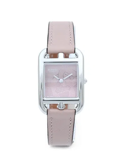 Pre-owned Hermes 2024 Cape Cod 23mm Watch In Pink