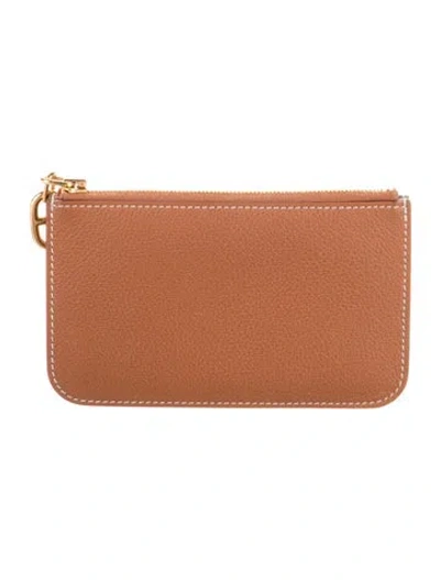Pre-owned Hermes 2024 Card Holder In Brown
