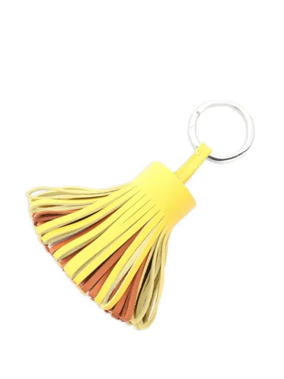 Pre-owned Hermes 2024 Carmen Tassel Bag Charm In Yellow