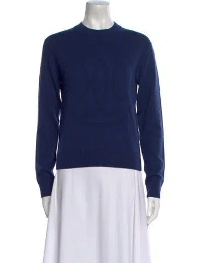 Pre-owned Hermes 2024 Cashmere Sweater In Blue