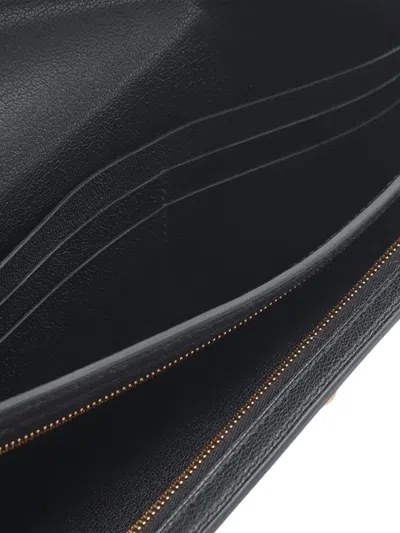 Pre-owned Hermes 2024 Chevre Chamkila Kelly Pocket Wallet Long Wallets In Black