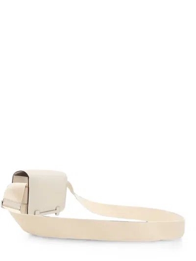 Pre-owned Hermes 2024 Chevre Mysore Geta Crossbody Bag In White