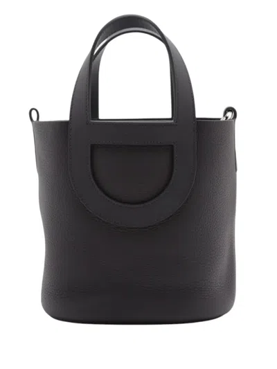 Pre-owned Hermes 2024 Clemence And Swift In The Loop 18 Handbag In Black