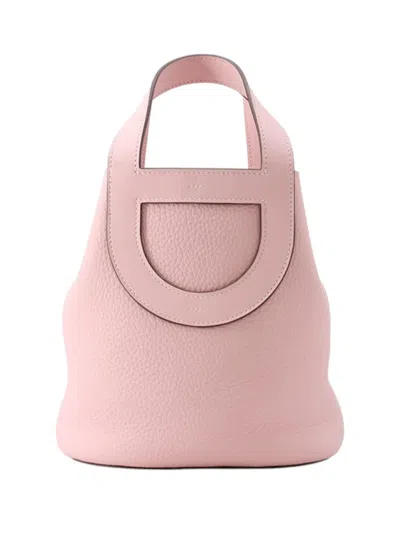 Pre-owned Hermes 2024 Clemence And Swift In The Loop 18 Handbag In Pink