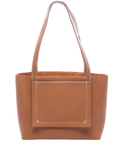 Pre-owned Hermes 2024 Clemence Cabasellier 31 Tote Bag In Brown