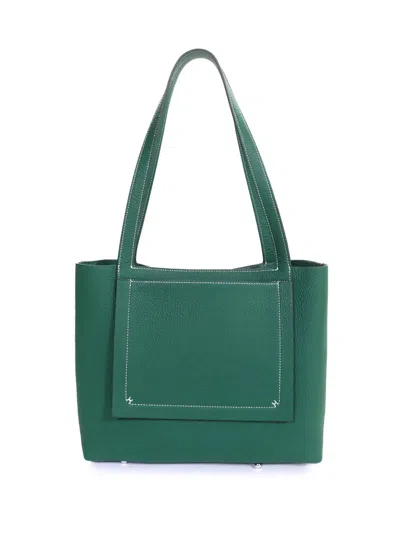 Pre-owned Hermes 2024 Clemence Cabasellier 31 Tote Bag In Green