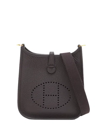 Pre-owned Hermes 2024 Clemence Evelyne 16 Amazone Satchel In Grey