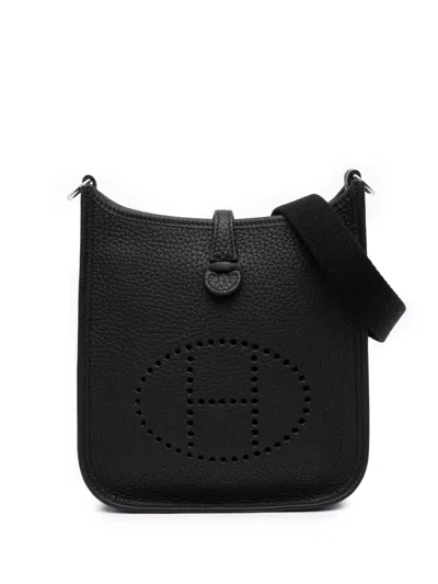Pre-owned Hermes 2024 Clemence Evelyne Tpm Crossbody Bag In Black