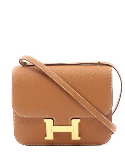 Pre-owned Hermes 2024 Constance Crossbody Bag In Brown
