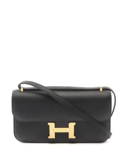 Pre-owned Hermes 2024 Constance Shoulder Bag In Black
