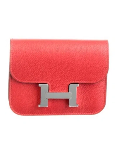 Pre-owned Hermes 2024 Constance Slim In Red