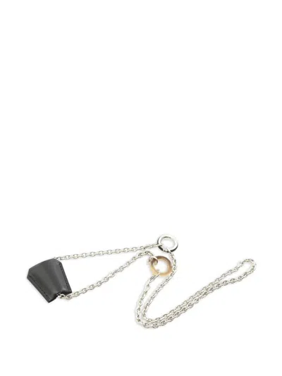 Pre-owned Hermes 2024 Crochet Necklace In Silver