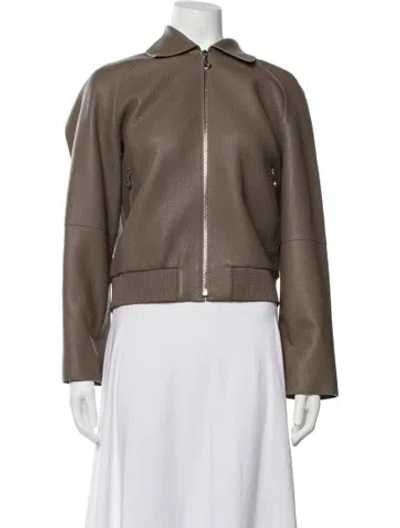 Pre-owned Hermes 2024 Deer Bomber Jacket In Neutrals