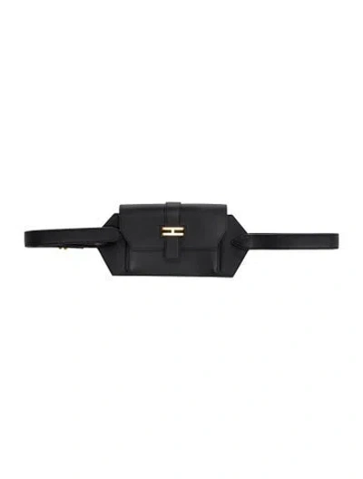 Pre-owned Hermes 2024  Elan Pocket 24 Belt Bag W/tags In Black