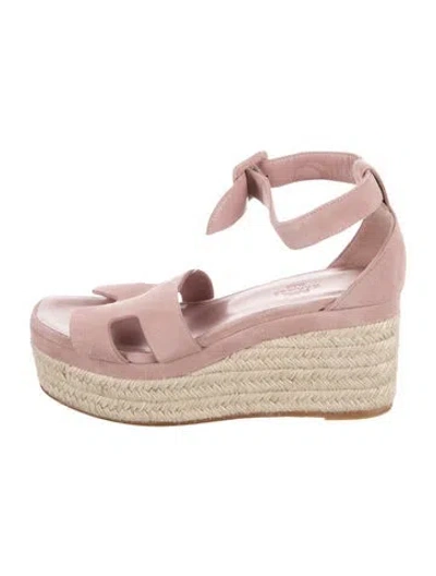 Pre-owned Hermes 2024 Elda Espadrilles In Pink