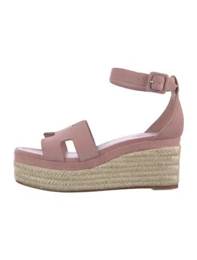 Pre-owned Hermes 2024 Elda Espadrilles In Pink