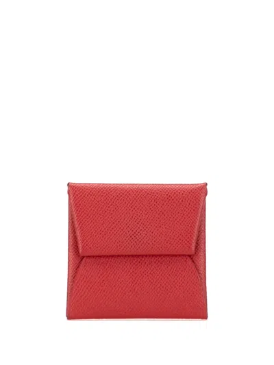 Pre-owned Hermes 2024 Epsom Bastia Coin Pouch In Red