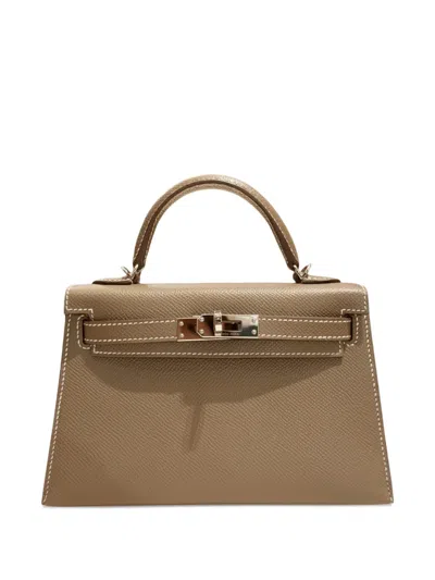 Pre-owned Hermes 2024 Epsom Hardware Bag In Neutral