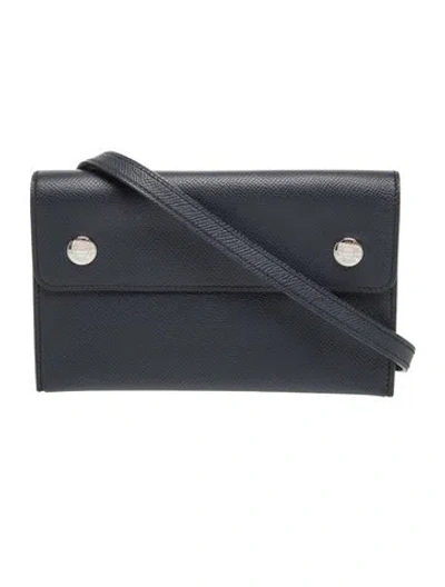 Pre-owned Hermes 2024 Epsom Nap Wallet In Blue