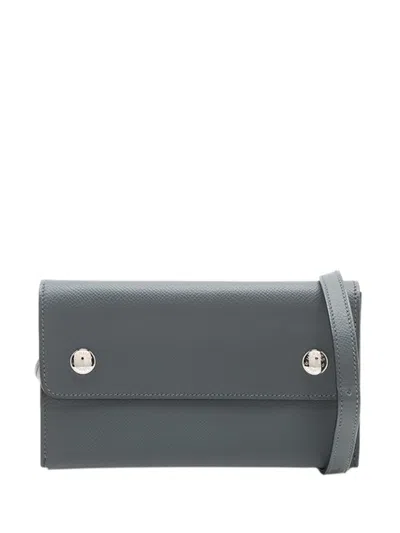 Pre-owned Hermes 2024 Epsom Nap Wallet On Strap Crossbody Bag In Grey