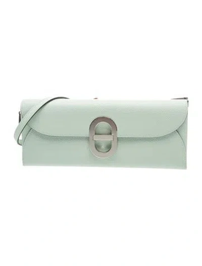 Pre-owned Hermes 2024 Epsom Maillon Wallet To Go In Green